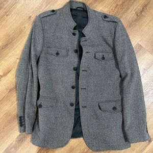 Heather light brown wool men’s jacket